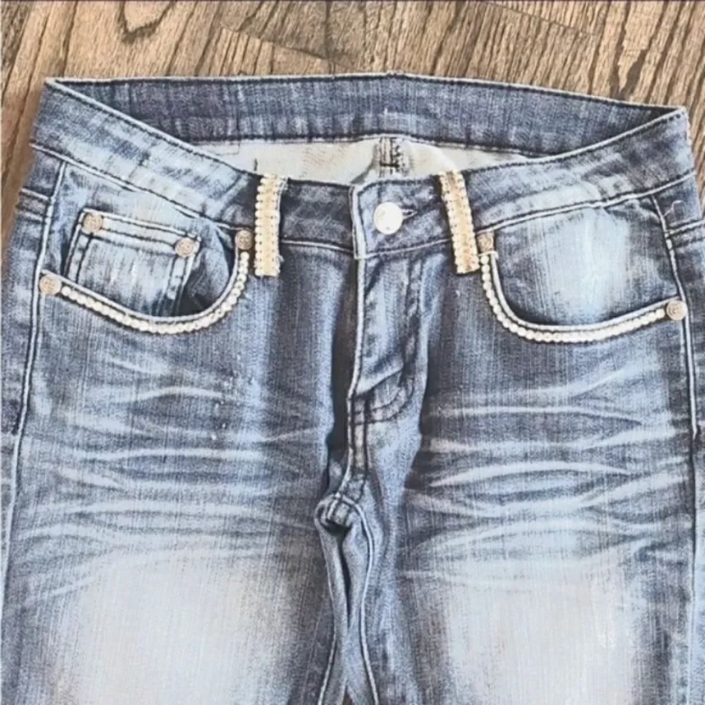 A7 Blue Jeans with Swarovski Crystals